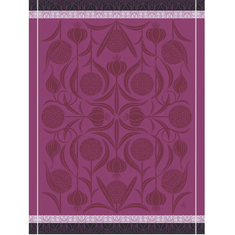 L'ail Purple Tea Towel by Le Jacquard Franais