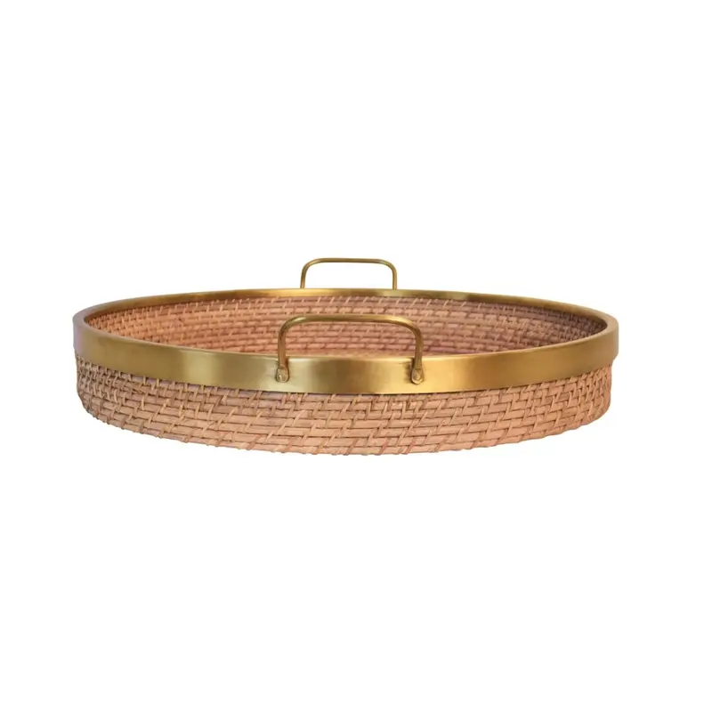 Babs Rattan Tray by Worlds Away