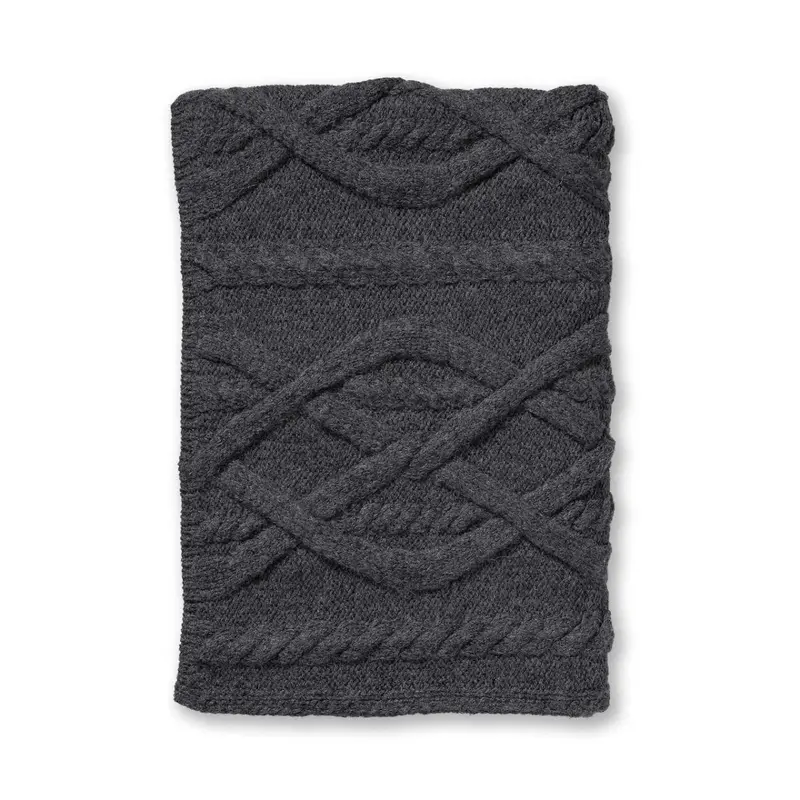 Alicia Adams Alpaca Buckley Throw in Charcoal