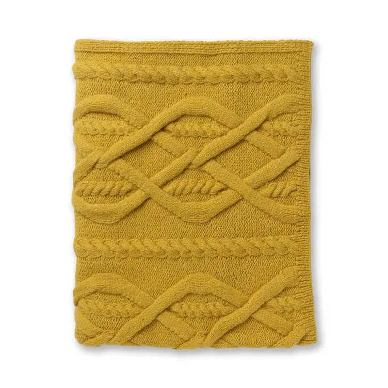 Alicia Adams Alpaca Buckley Throw in French Yellow