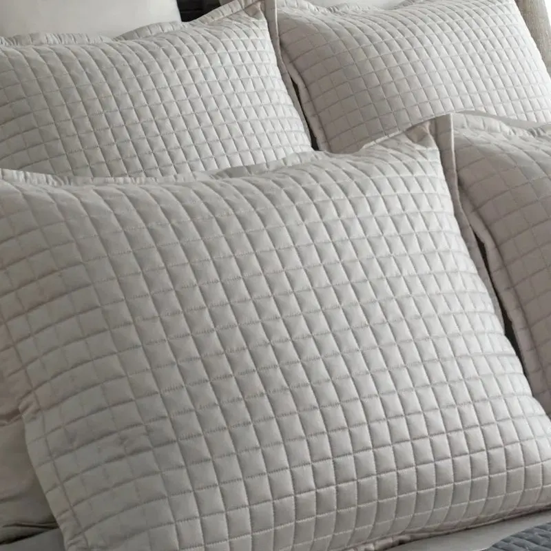 Ready-to-Bed 2.0 Quilted Sham Silver by Ann Gish