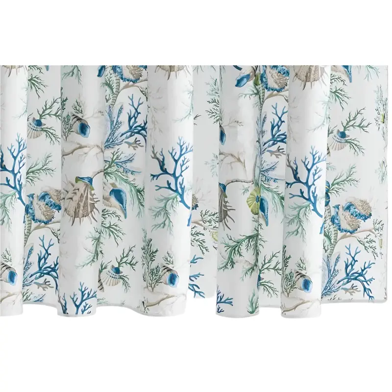 Del Tesoro Sea Cotton Percale Shower Curtain by Matouk Schumacher
