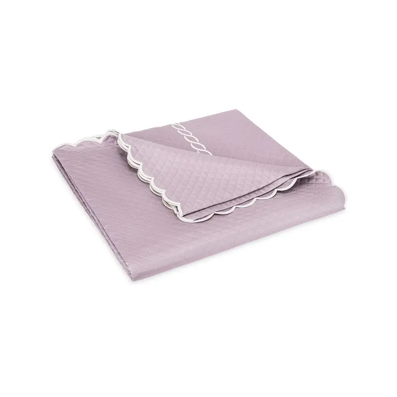 Classic Chain Scallop Matelasse Deep Lilac and Bone by Matouk