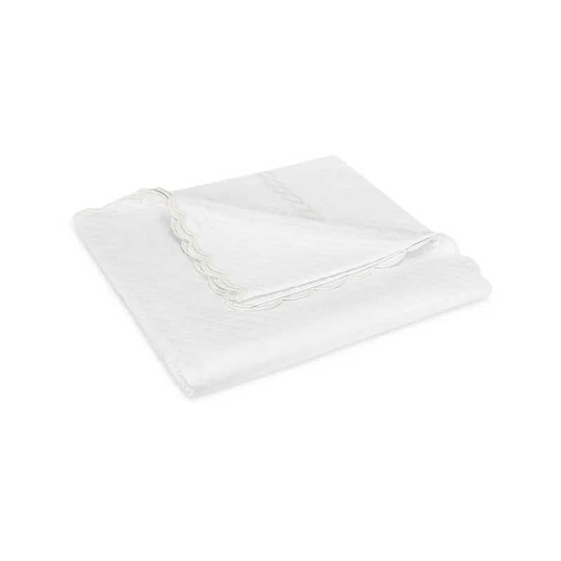 Classic Chain Scallop Matelasse White and White by Matouk