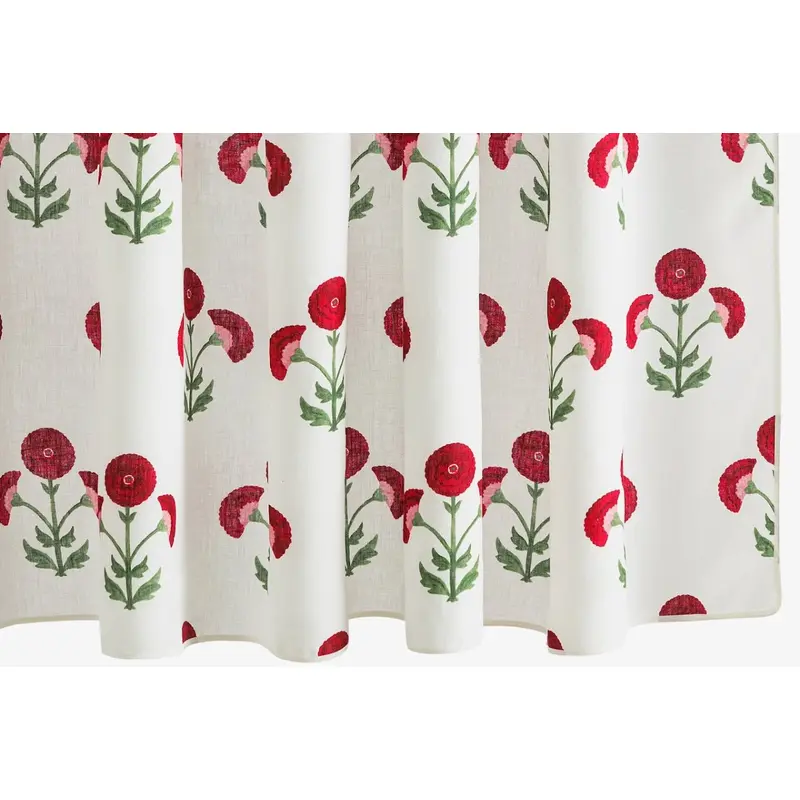 Gisele Shower Curtain in Scarlet by Matouk Schumacher