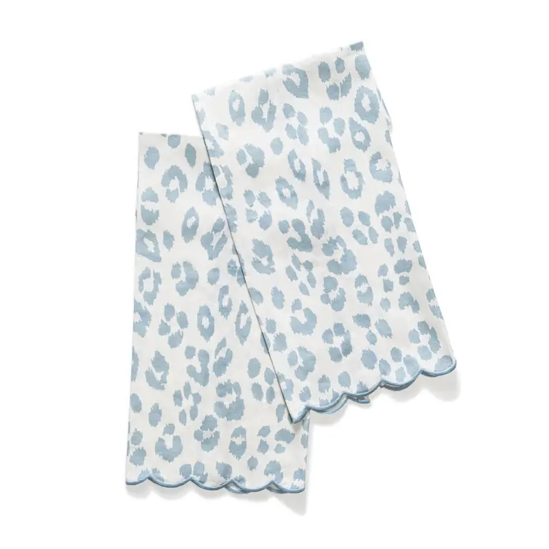 Iconic Leopard Sky Guest Towels by Matouk Schumacher