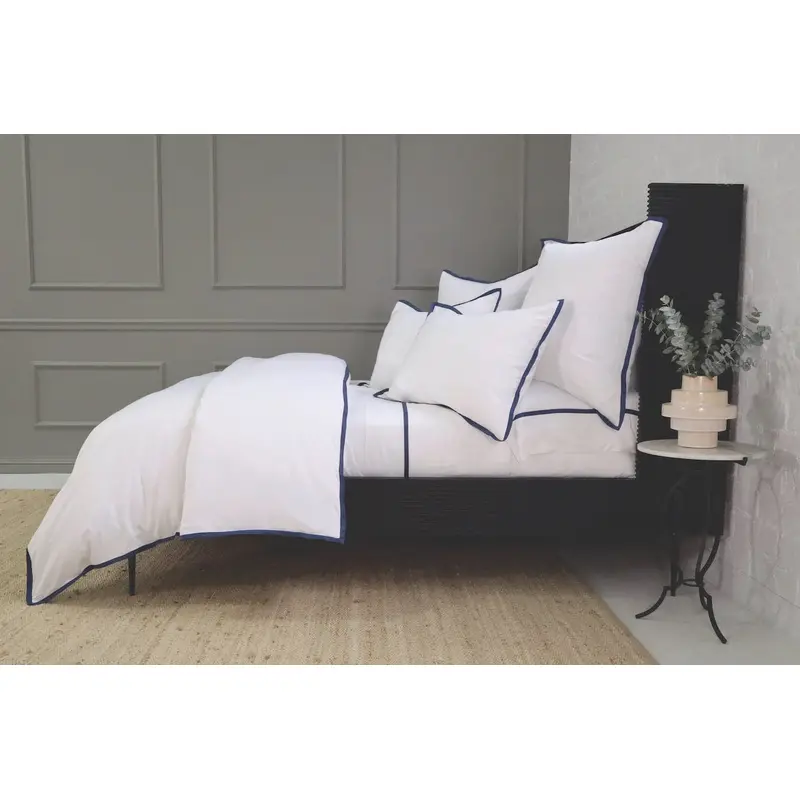 Langston Navy Blue Bamboo Bedding by Pom Pom at Home