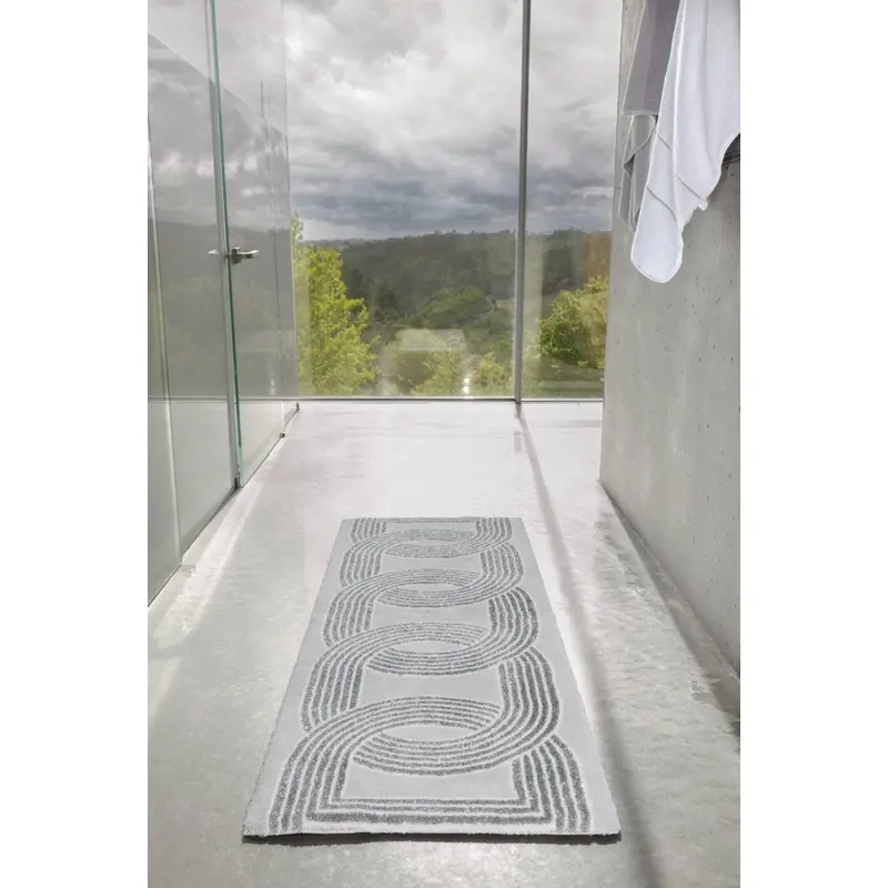 Deauville Long Runner Silver 900 Bath Rug by Abyss Habidecor | Limited Edition