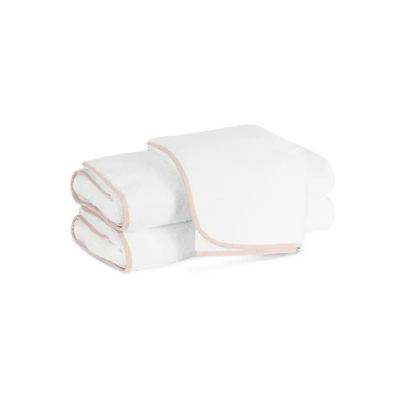 Giza Towels with Blush Trim by Matouk