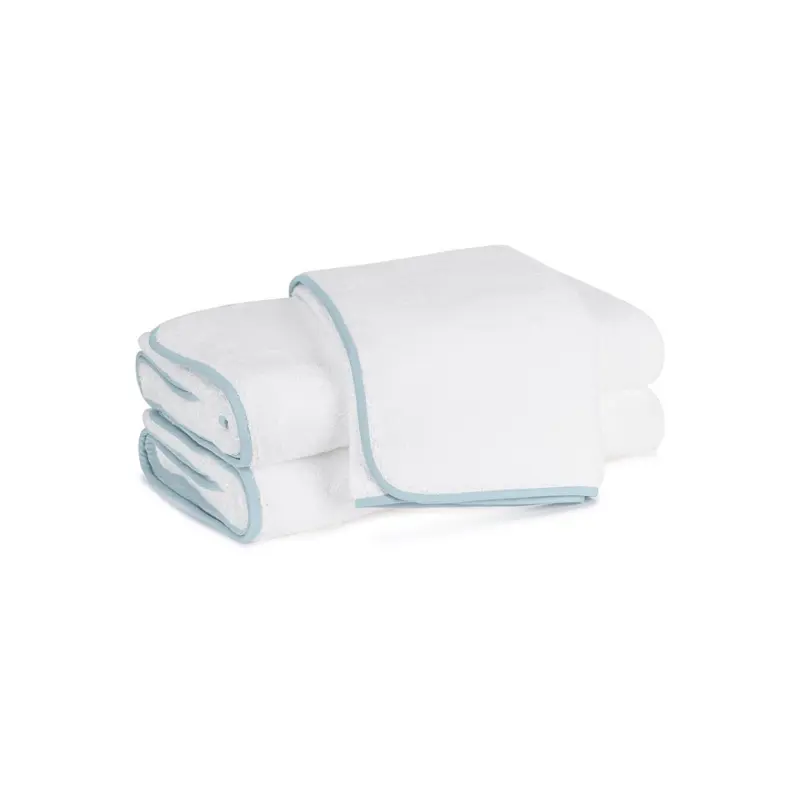 Giza Towels with Hydrangea Trim by Matouk