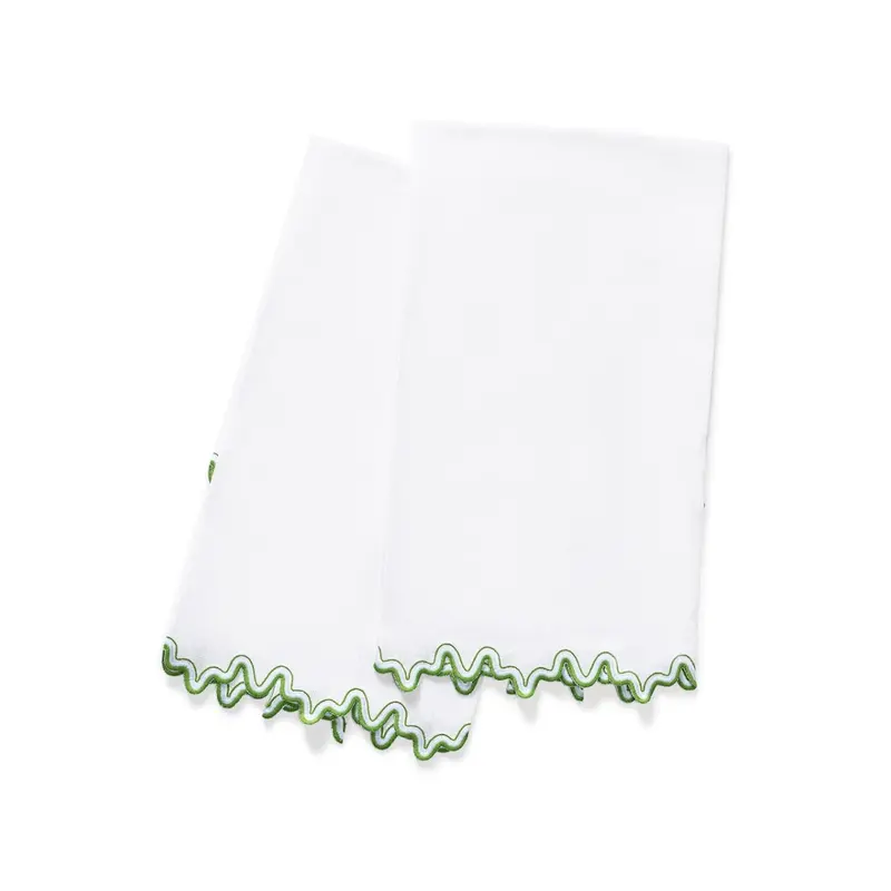 Wave Guest Towels in Santorini by Matouk