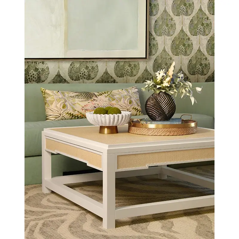 Locklin Natural Grasscloth Coffee Table by Worlds Away