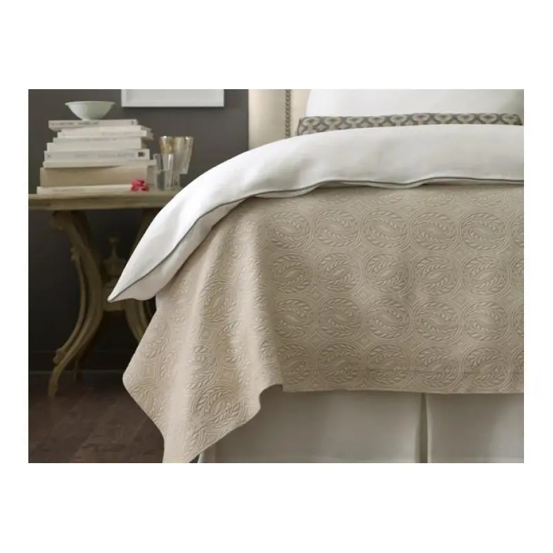 Vienna Tailored Matelass Ivory Full Bedskirt by Peacock Alley