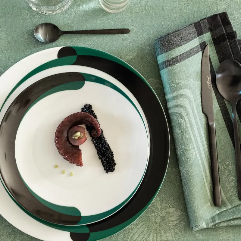 Romance Green Napkin by Le Jacquard Francais