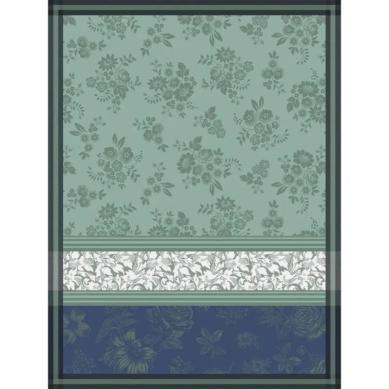 Romance Green Tea Towel by Le Jacquard Francais