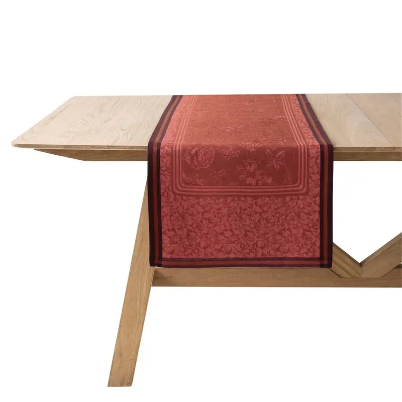 Romance Red Table Runner by Le Jacquard Francais