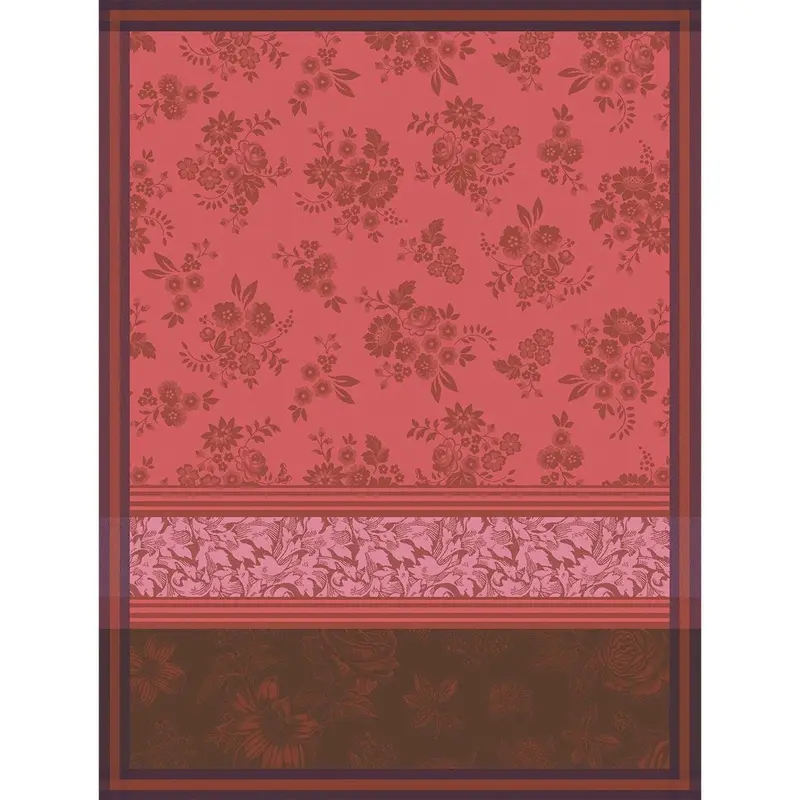 Romance Red Tea Towel by Le Jacquard Francais