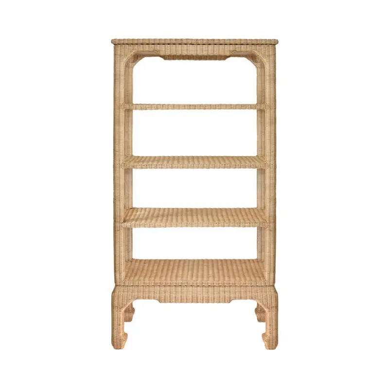 Cavalier Rattan Etagere by Worlds Away