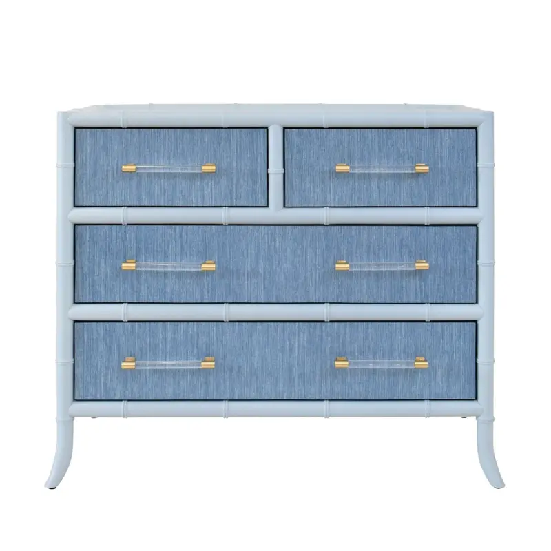 Beckett Light Blue 4-Drawer Dresser by Worlds Away