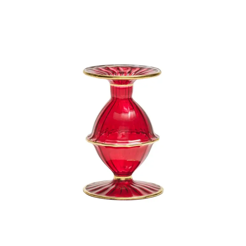 Blossom Candle Holder in Ruby Red by Kim Seybert