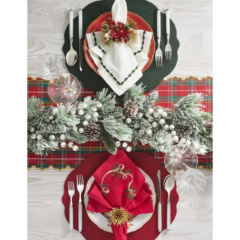 Holiday Threads Runner in Red, Green & Gold Kim Seybert